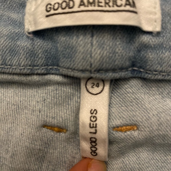 Light blue ripped good american good legs jeans plus size 24 - Picture 3 of 4